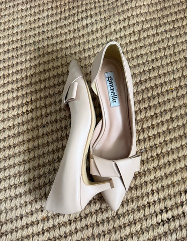 Pantofi, bej, toc de 5 cm, marimea 40