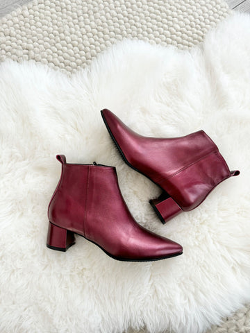 Botine Simple Marsala Sidefat