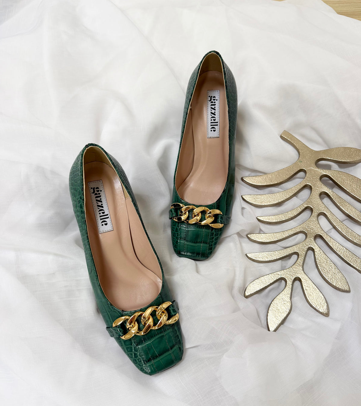 Pantofi My Vibe Verde Croco