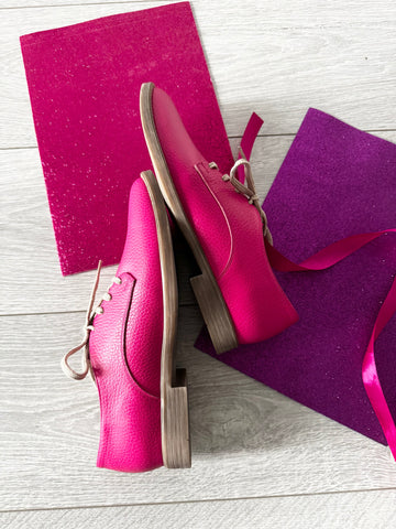 Pantofi oxford Lovely Fucsia