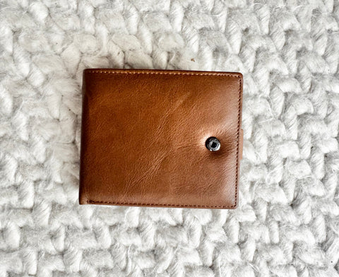 NEW Portofel barbatesc piele naturala camel inchis