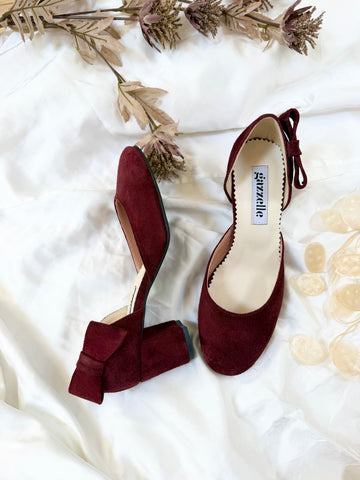 Pantofi, grena, toc de 5 cm, marimea 37