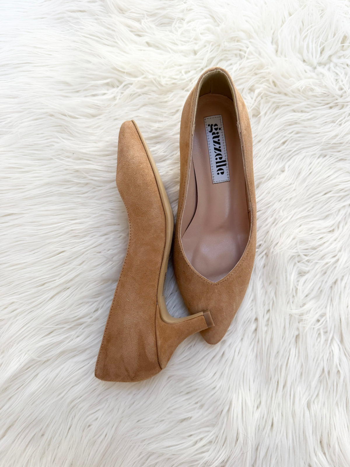 Pantofi, camel, toc de 5 cm, marimea 34