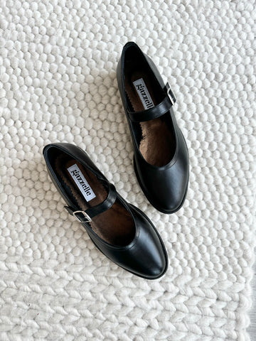 Pantofi casual Mary Jane Slim Negru