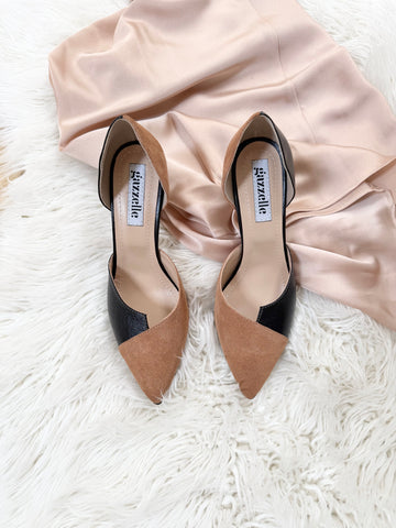 Pantofi Geometry Negru Camel