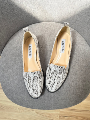 Mocasini Little Sweet Kiss Sarpe Alb Negru