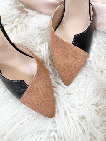 Pantofi Geometry Negru Camel