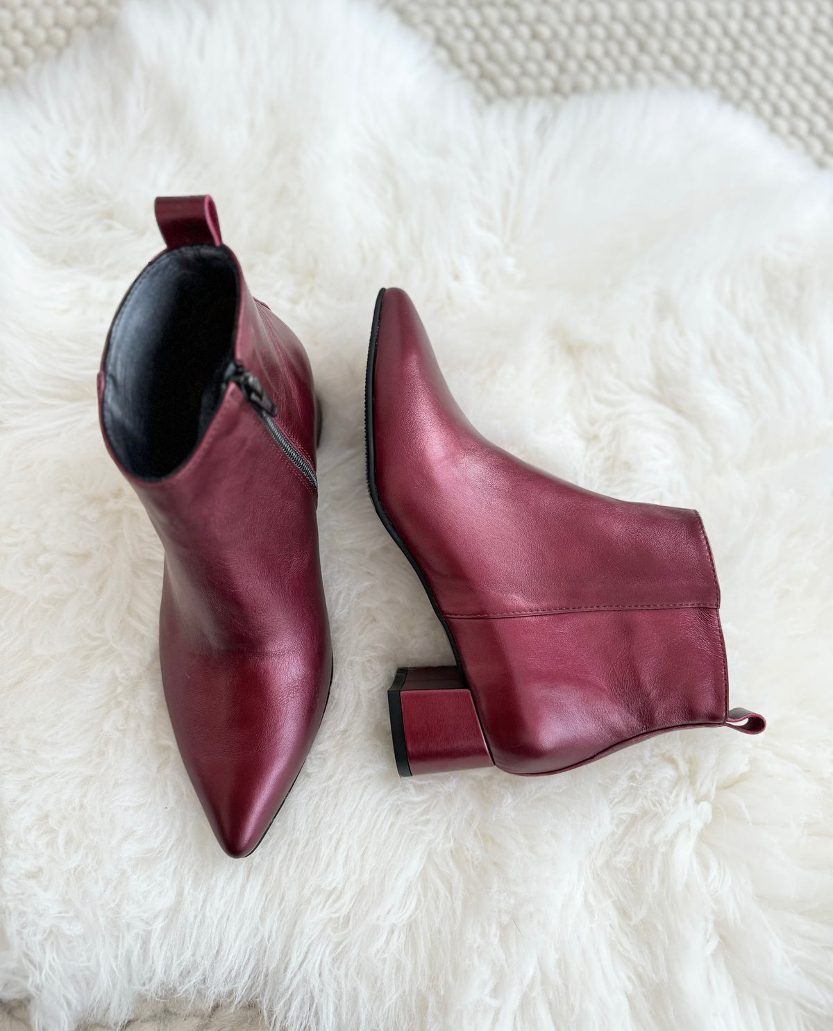 Botine Simple Marsala Sidefat