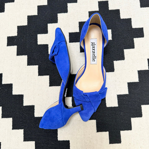 Pantofi, albastru royal, toc de 5 cm, marimea 40