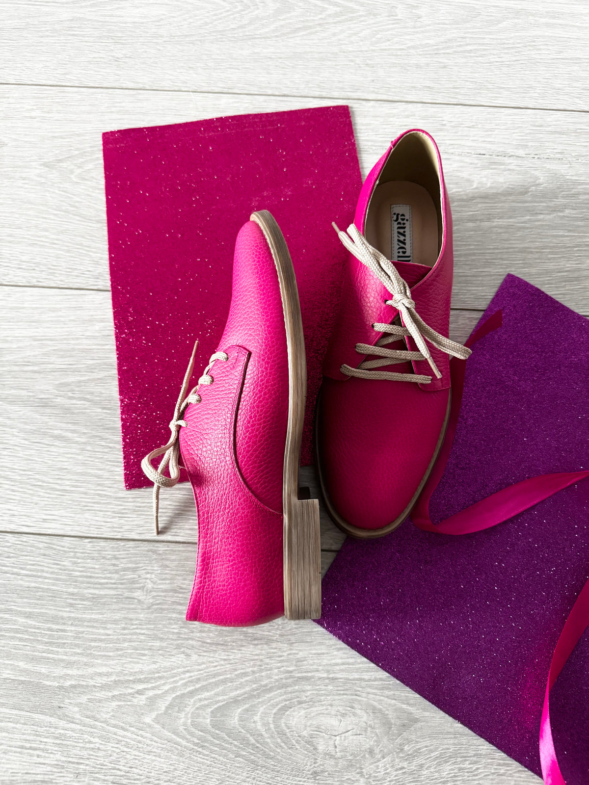 Pantofi oxford Lovely Fucsia