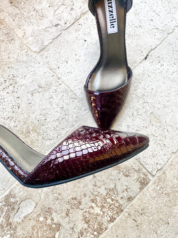 Pantofi Spring is Here Grena Croco