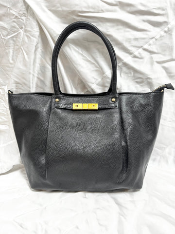 Geantă maxi din piele naturală neagra Create Space