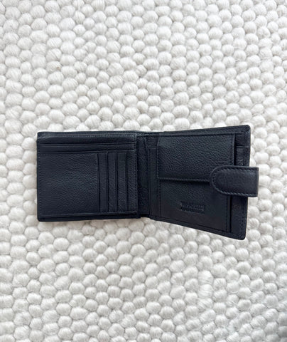 NEW Portofel barbatesc piele naturala negru