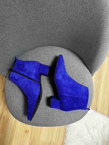 Botine Simple Albastru Royal