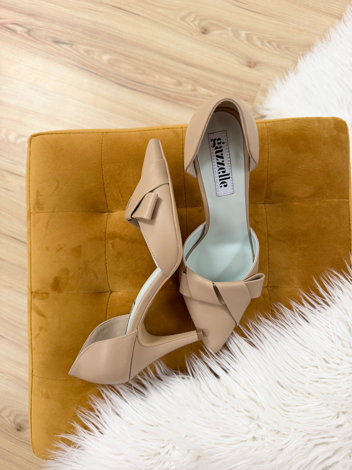 Pantofi, bej, toc de 8 cm, marimea 37
