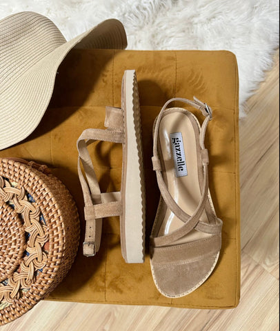 Sandale, camel, marimea 38