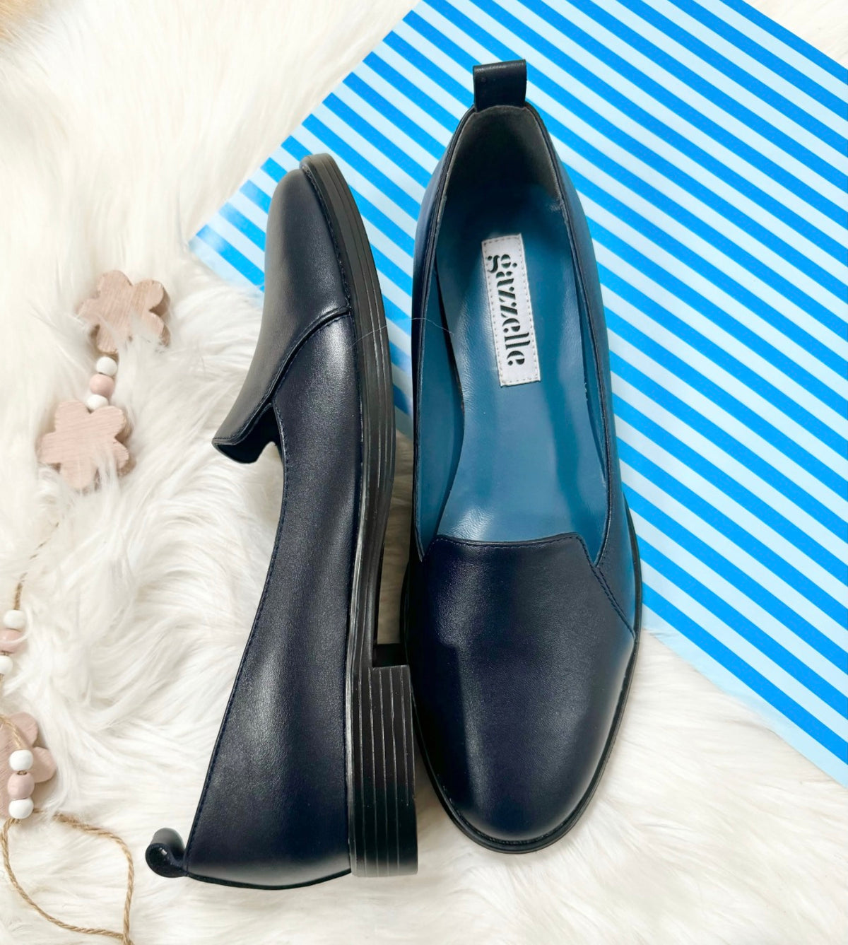 Mocasini, bleumarin, marimea 38