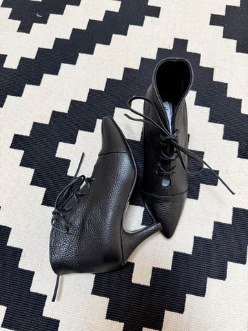 Botine, negru, toc de 7cm, marimea 36