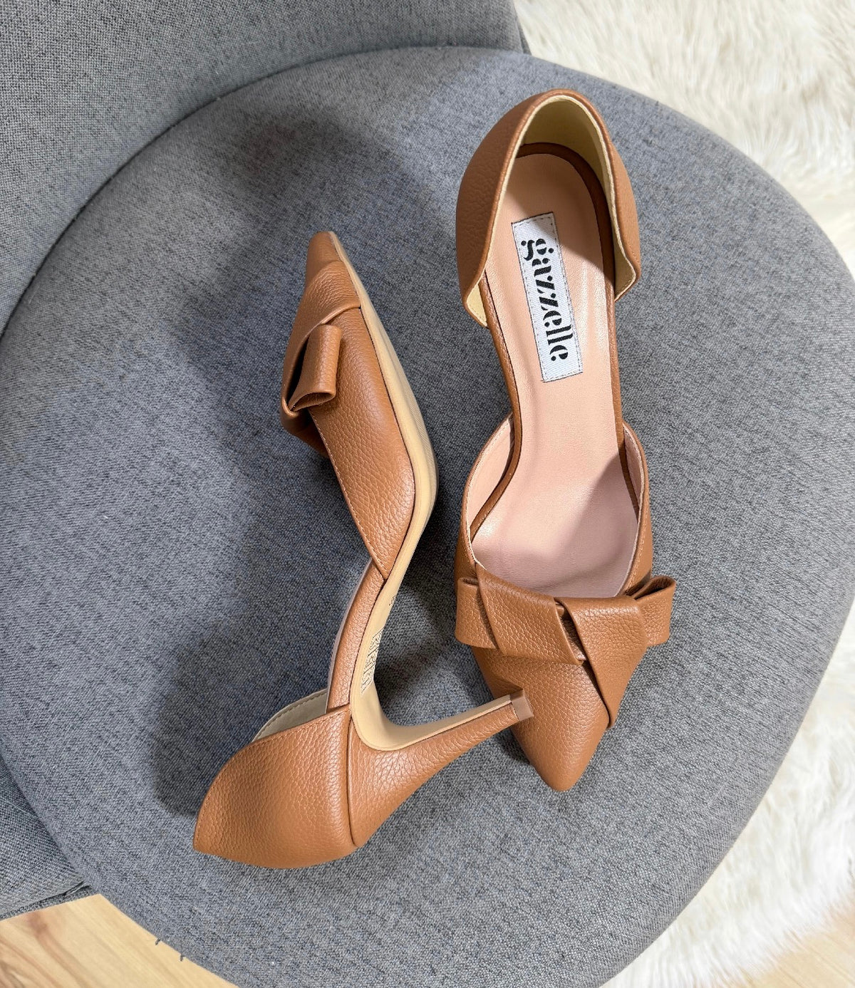 Pantofi, camel, toc de 8cm, marimea 38
