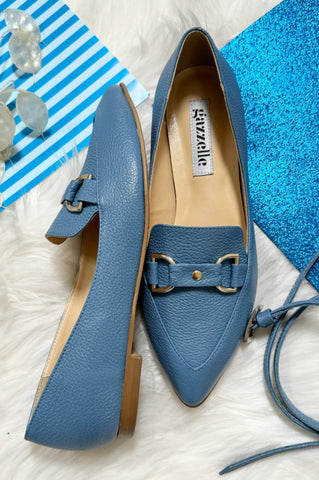 Balerini, bleu, marimea 38