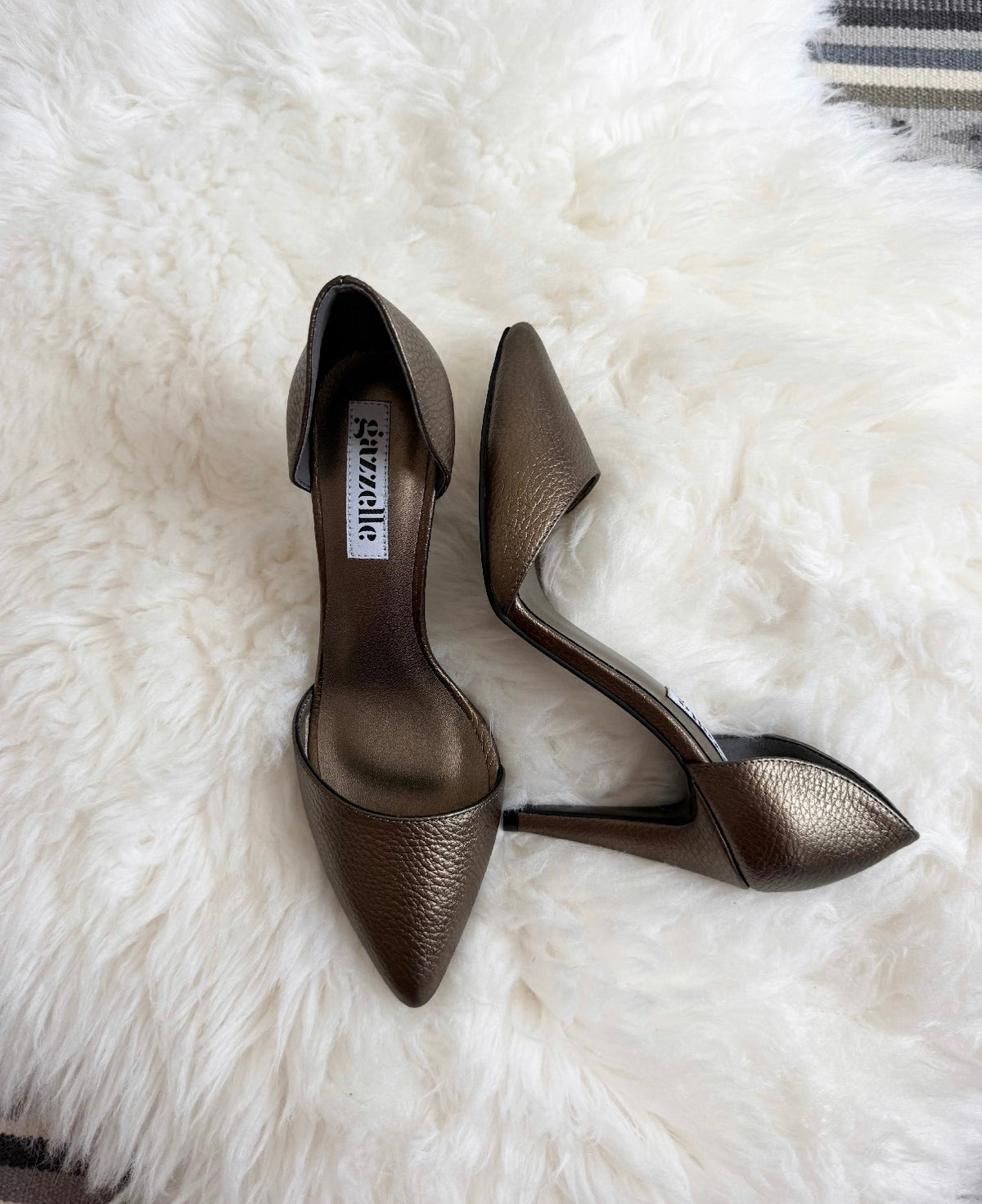 Pantofi, bronz , toc de 10cm, marimea 37