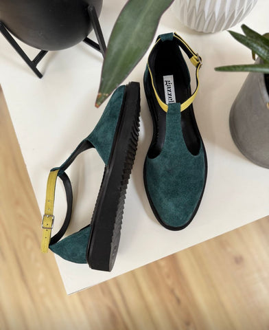 Balerini, verde, marimea 36