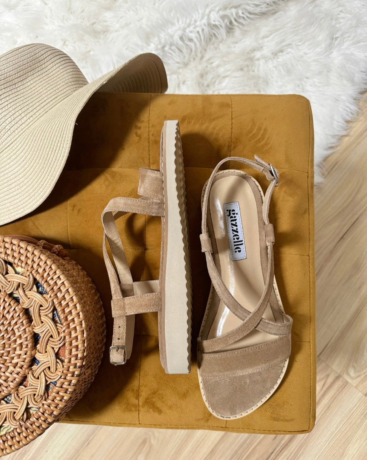 Sandale, camel, marimea 36
