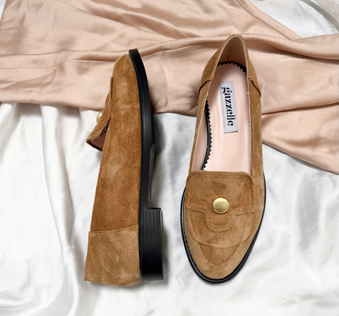 Mocasini, camel, marimea 37