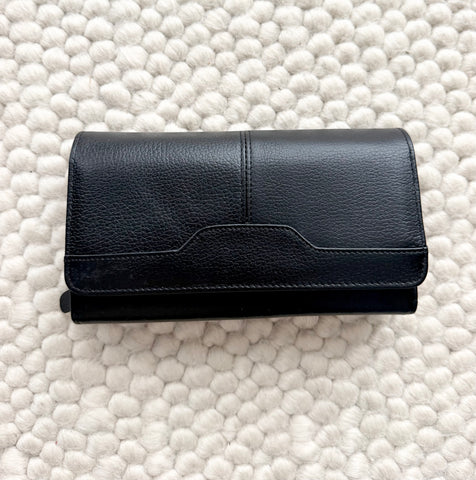 NEW Portofel dama piele naturala negru