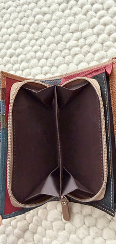 NEW Portofel dama piele naturala bej