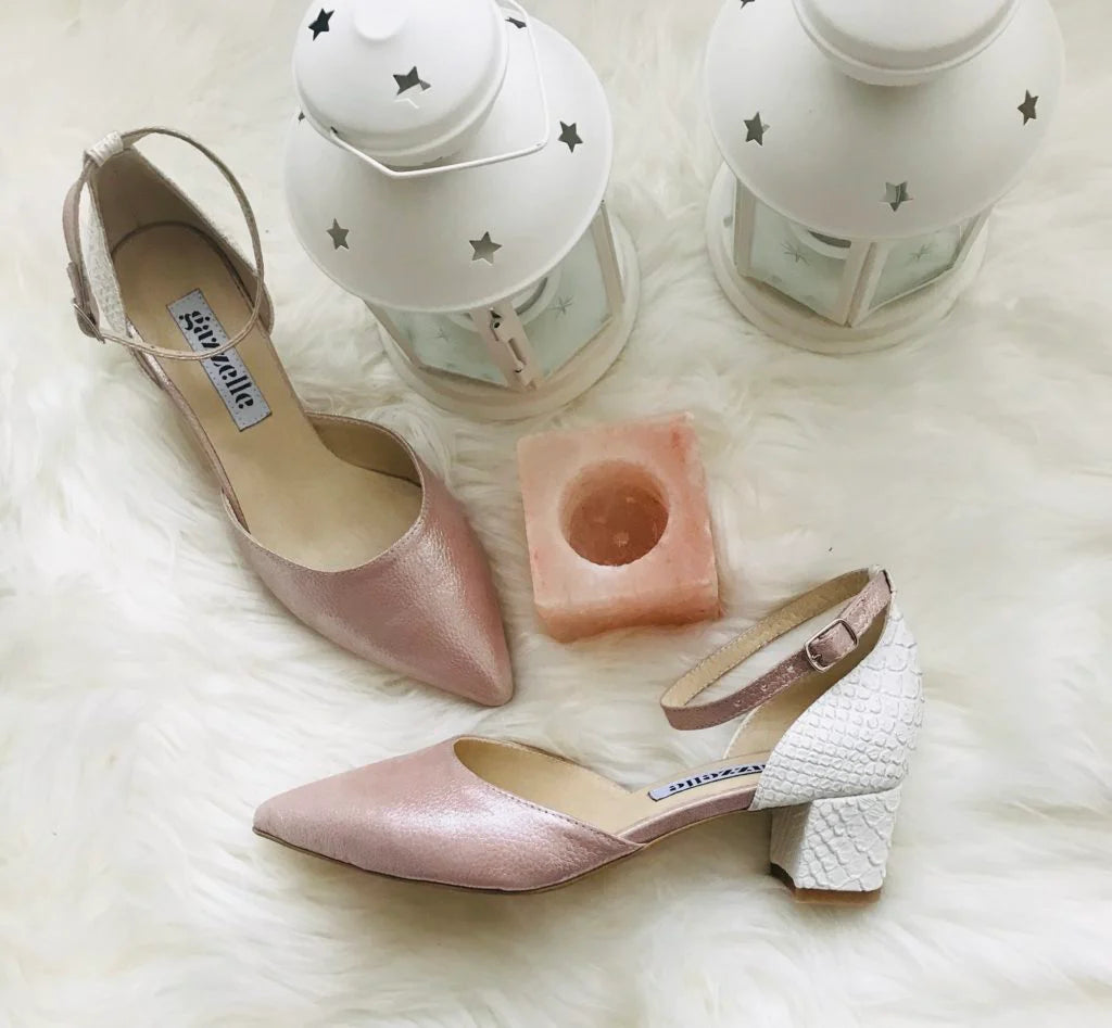 Pantofi Modern Cinderella Roz Sidefat