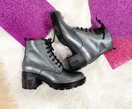 Ghete Cosy Winter Gri Metalizat